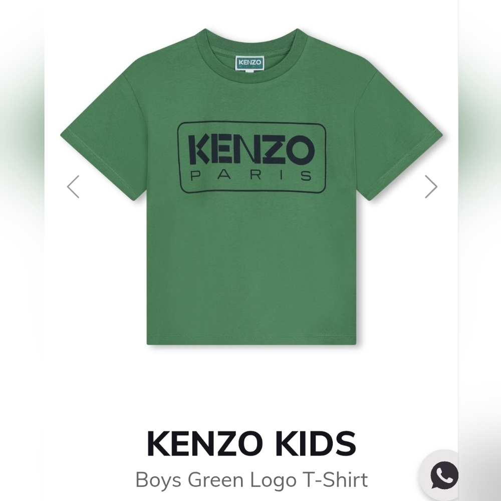 KENZO Boys Green Logo Shirt